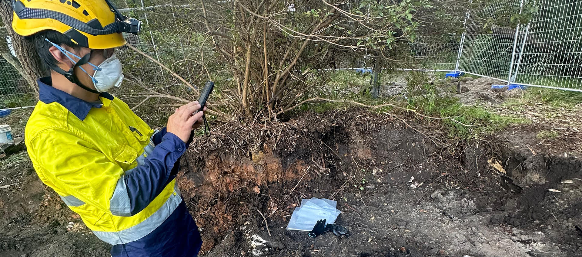 Spot-On crew on a remediated site, ready for independent clearance inspection